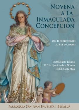 NOVENA A LA INMACULADA CONCEPCIÓN PARROQUIABENALUA ES