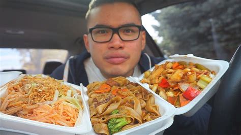 First Time Eating Authentic Thai Food Mukbang Youtube