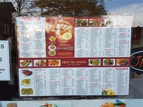 Menu at Ho Wong fast food, Downham Market