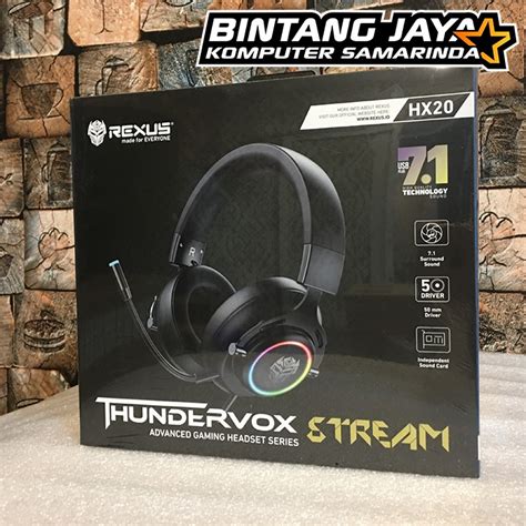 Jual Rexus Headset Gaming Thundervox Stream Hx Hitam Putih