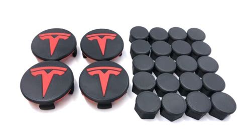 Tesla Motor Model Aero Wheel Center Cap Kit D Printed Recycled Abs