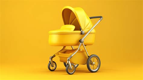 Baby Strollers Sleek Duotone Style Mock Up Of Contemporary Yellow