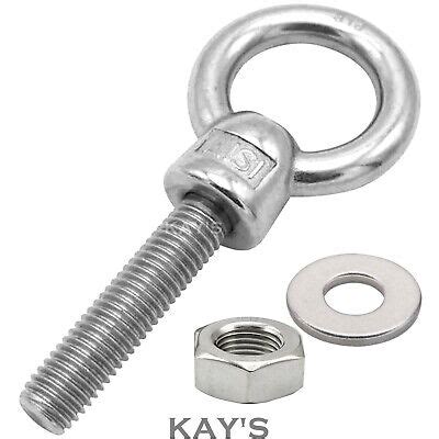 Lifting Eye Bolts Nuts Washers A Marine Grade Stainless Steel M M