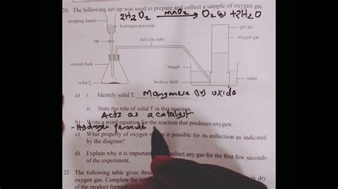 Laboratory Preparation Of Oxygen Gas Form One Chemistry Youtube