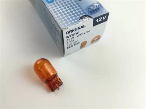 OSRAM WY21W LAMPE 7504 12 Volt 21 Watt 12V 21W Orange WX3x16d Ece R37