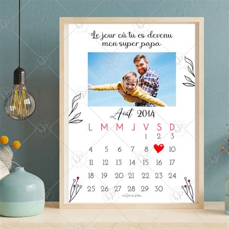 Affiche calendrier photo Fête des Pères - Du Soleil et des Paillettes