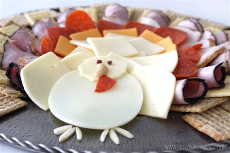 Thanksgiving turkey cheese platter