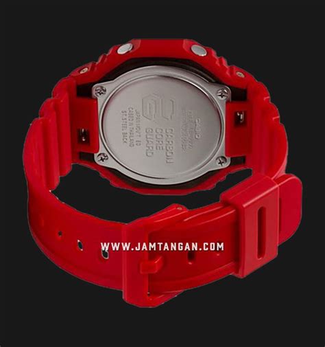 Casio G Shock Ga 2100 4a Ga 2100 4adr Casioak Retro Style Digital Analog Dial Red Resin Band