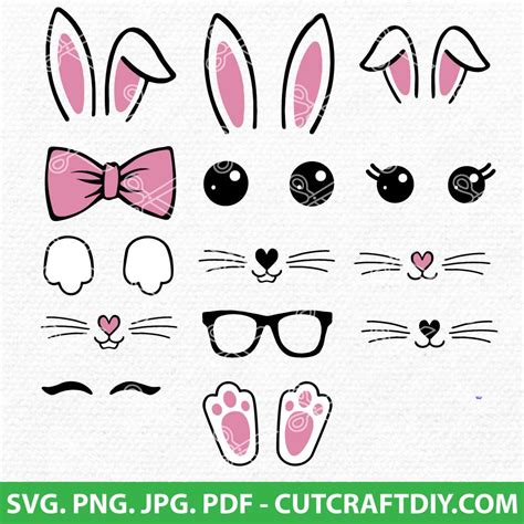 Bunny Ears Svg Easter Bunny Svg Bunny Face Svg Easter Bunny Png