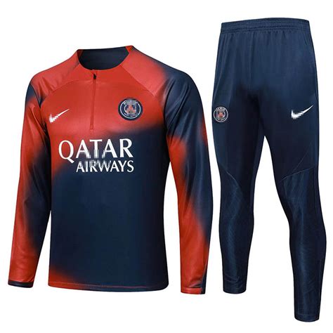 Sudadera Entrenamiento Psg Kit Rojo Azul Futboloo