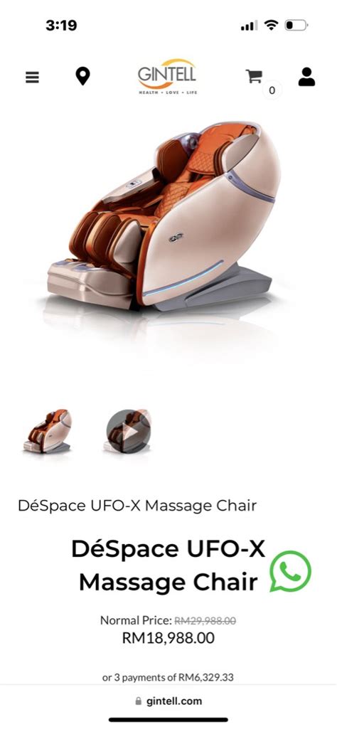 Gintell Déspace Ufo X Massage Chair Furniture And Home Living Furniture Chairs On Carousell