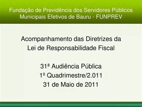 PPT Fundação de Previdência dos Servidores Públicos Municipais