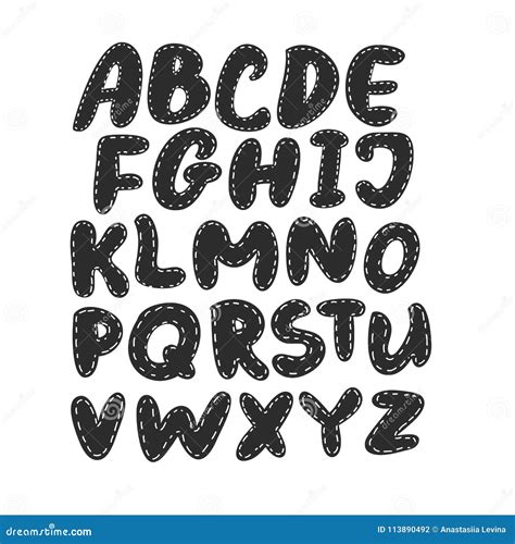 Hand Lettering Alphabet Stock Vector Illustration Of Latin 113890492