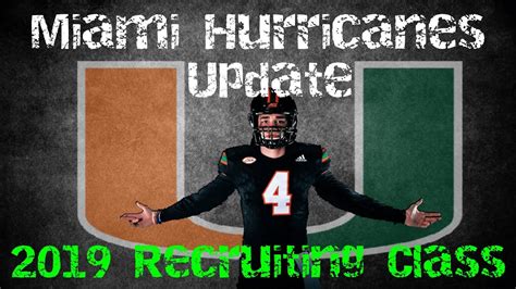 Miami Hurricanes 2019 Recruiting Class Update YouTube