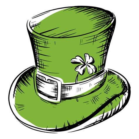 St Patricks Day Hat With Clover Green Png And Svg Design For T Shirts