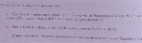 Solved Em Seu Caderno Responda As Quest Es A Quantos Habitantes