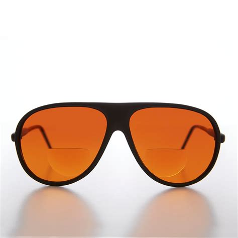 Bifocal Aviator Reading Sunglass with Amber Lens - Alpha – Sunglass Museum