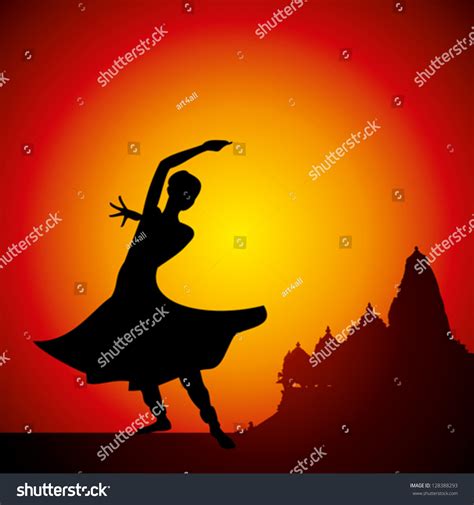 Illustration Indian Classical Dancer Stock Vector Royalty Free