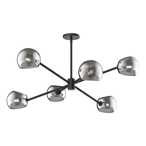 Alora Mood Willow In Light Watt Matte Black Smoked Solid Glass