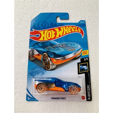 Hotwheels Hot Wheels Forward Force Blue X Raycers Lot M 2021 Diecast Miniature Car Track Stars