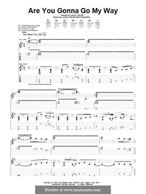 Are You Gonna Go My Way? by C. Ross, L. Kravitz - sheet music on MusicaNeo