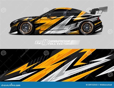 Car Wrap Decal Graphic Design Abstract Stripe Racing Background