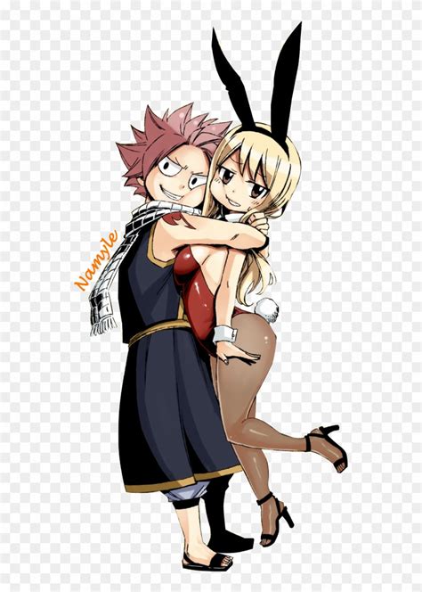 Natsu And Lucy Nalu Fairy Tail Render Free Transparent PNG Clipart