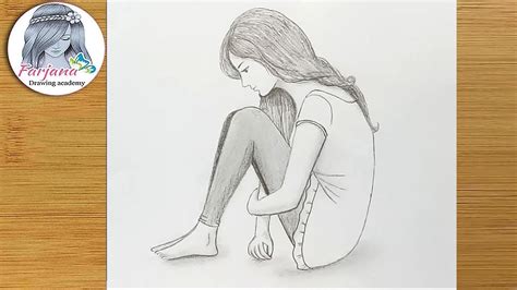 Alone Girl Pencil Sketch How To Draw A Girl YouTube