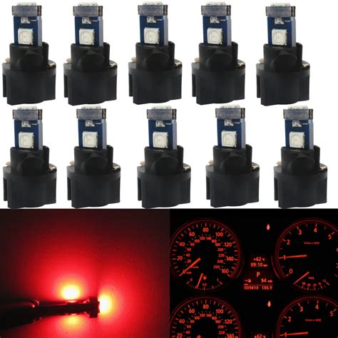 WLJH 10x Canbus Auto T5 LED Wedge Car Gauge Instrument Panel Dashboard