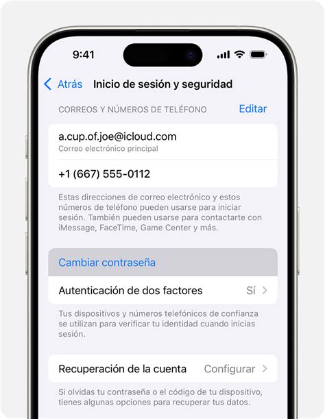 Cambiar La Contraseña De Tu Cuenta De Apple Soporte Técnico De Apple