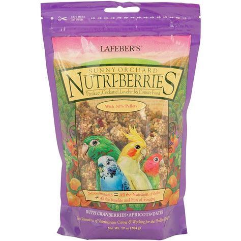 Lafeber Nutriberries Sunny Orchard Sm Parrot Cockatiel G Mg Hand