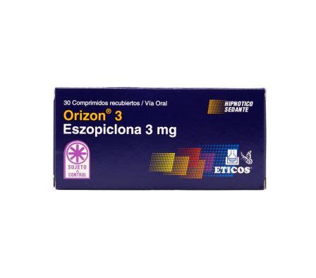 Orizon Eszopiclona Mg Caja De Comprimidos Recubiertos