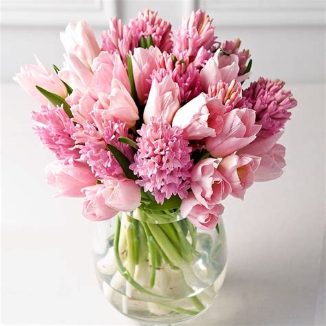 Tulip And Hyacinth Bouquet Spring Flower Arrangements Flower