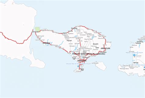 Stadtplan Bali Attraktionen Und Hotelbuchung