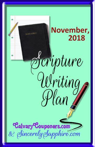 Scripture Writing Plan For November Sincerely Sapphire