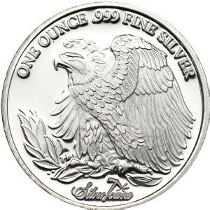 1 Oz SilverTowne Saint Gaudens Silver Rounds L JM Bullion