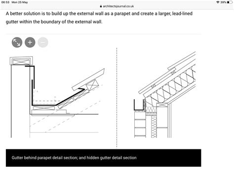 Detail Concrete Gutter For Gable Roof 284 16 Kb Bibliocad Artofit