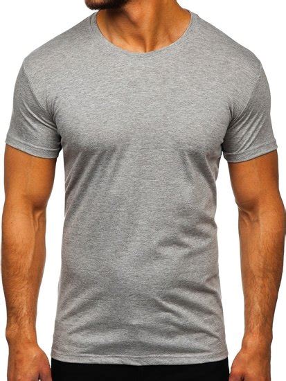 Camiseta De Manga Corta Sin Estampado Para Hombre Gris Oscuro Bolf 2005 Gris Oscuro