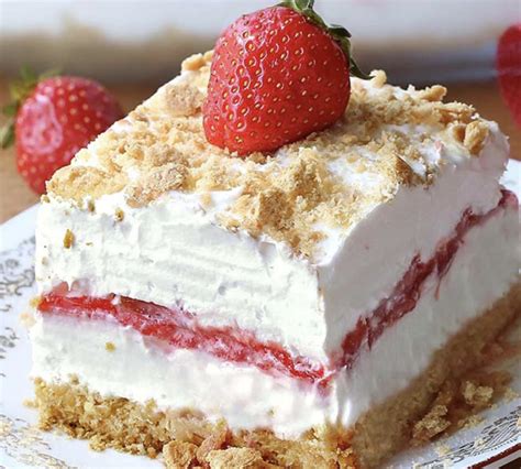 No Bake Strawberry Delight Recipe Tasty Teresa