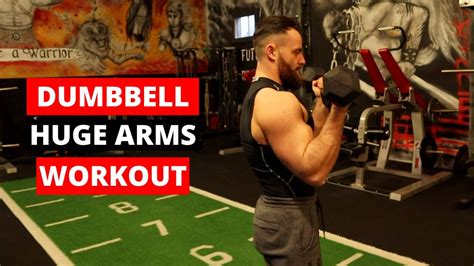 Dumbbell Only Arm Workout Follow Along Get Huge Arms At Home Youtube