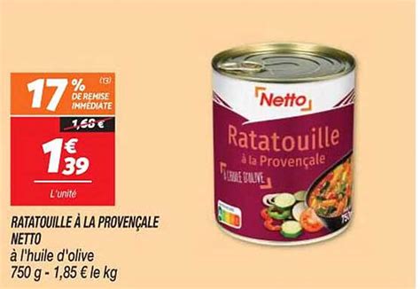 Promo Ratatouille à La Provençale Netto chez Netto iCatalogue fr