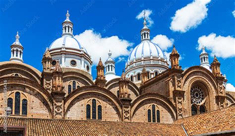 View At The Domes Of New Cathedral Or Catedral De La Inmaculada