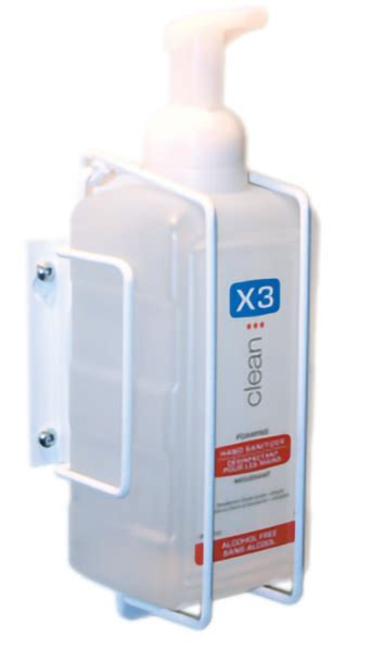 X3 Hand Sanitizer Wall Bracket For 1l Bottle Checkers Cleaning Supply