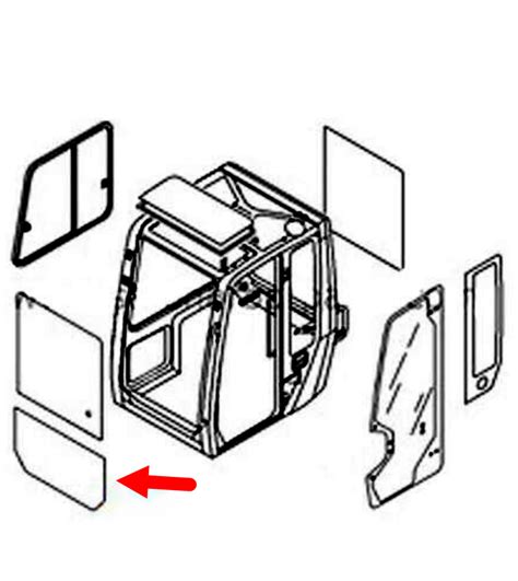 Windshield Lower Glass Volvo Ec140d Excavator Front Lower Glass