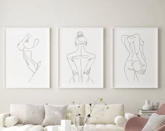 Nude Minimalist Prints Etsy