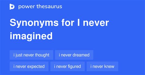 I Never Imagined Synonyms 89 Similar Phrases