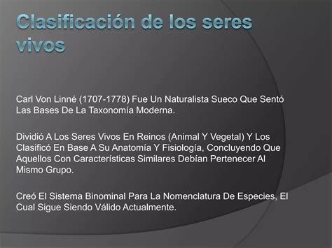 Historia Del Sistema De Clasificación De Los Seres Vivos Ppt