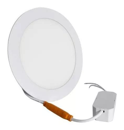 Lampara Panel Led De Incrustar W Redondo Color Blanco Mercadolibre