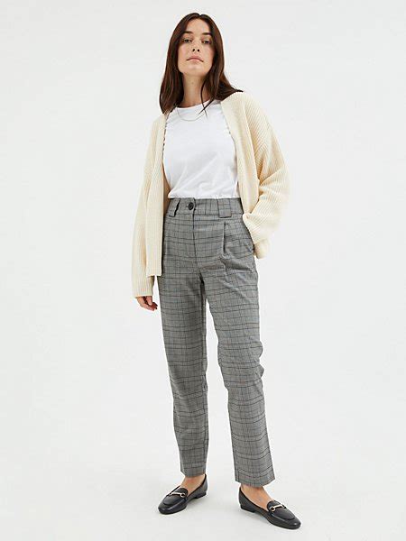 Grey Checked Trousers Women George At Asda