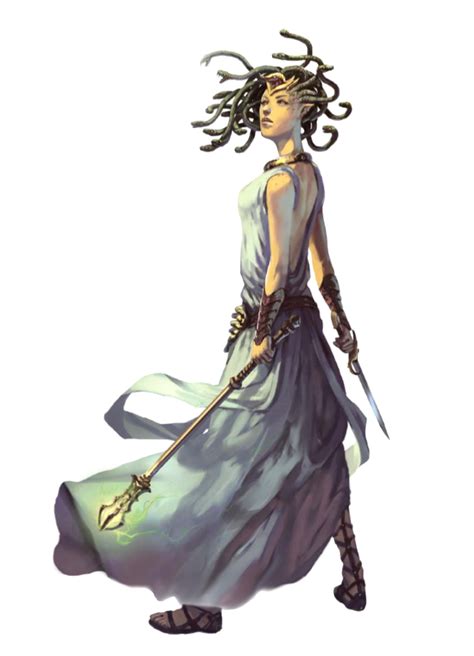 Female Medusa Witch Aresphena Pathfinder PFRPG DND D D 3 5 5th Ed